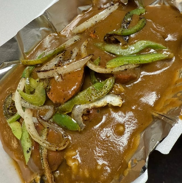Sausage Rice And Gravy.