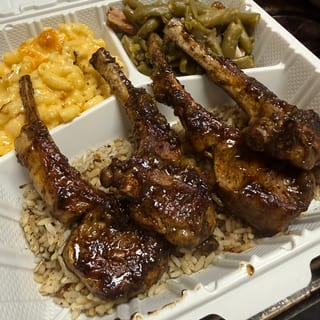 Lamb Chops Over Rice